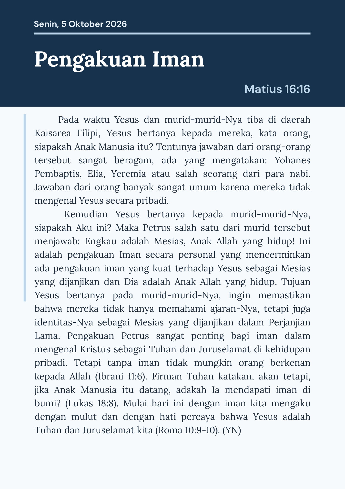 Pengakuan Iman